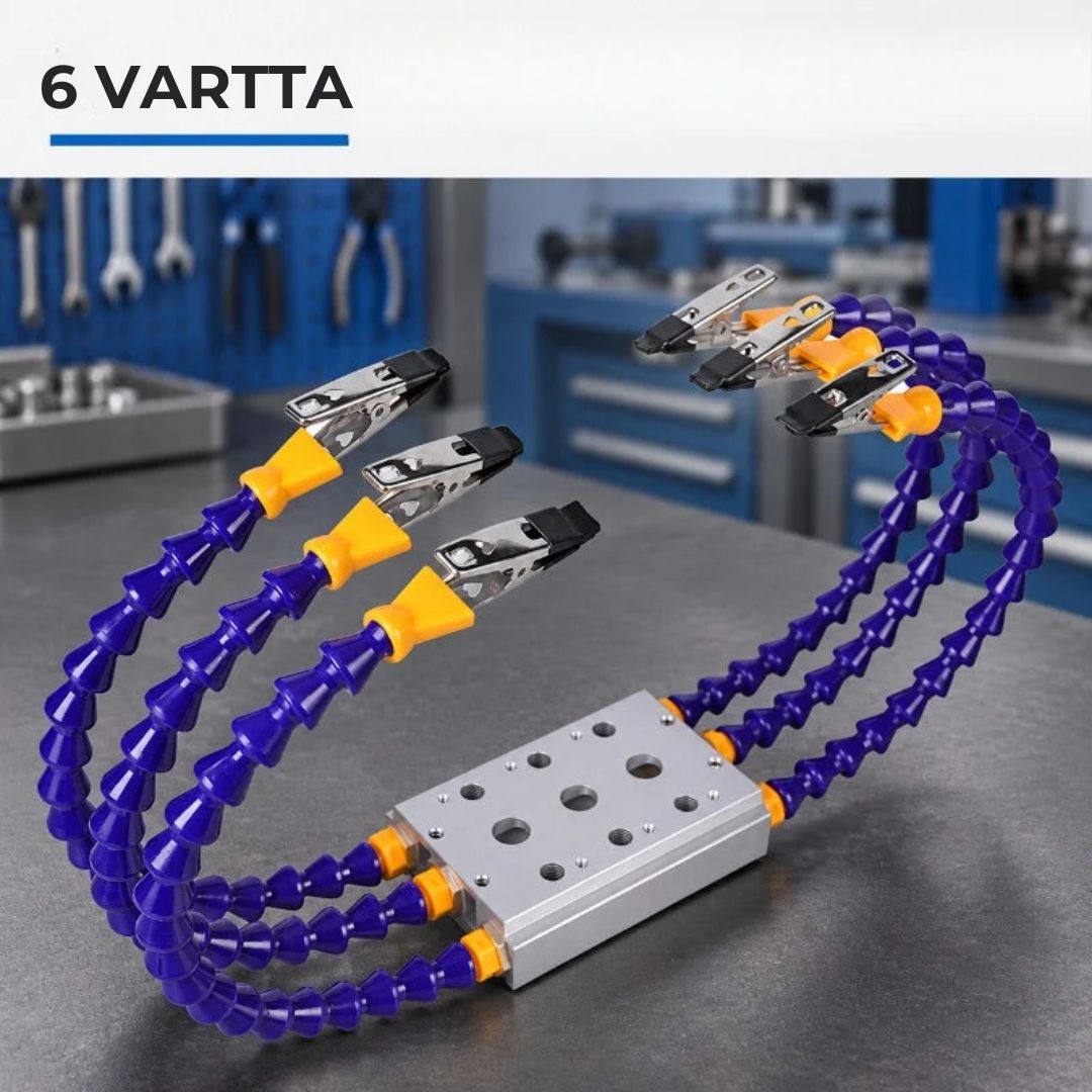 Säädettävä juotospidin joustavilla varsilla