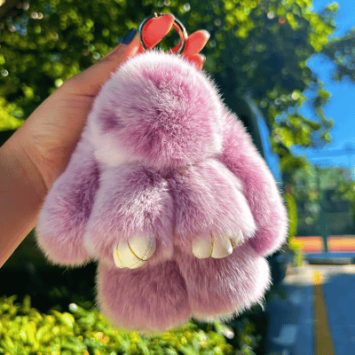 Käsintehty Bunny PomPom -avaimenperä