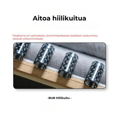 Hiilikuituiset venttiilikorkit renkaisiin