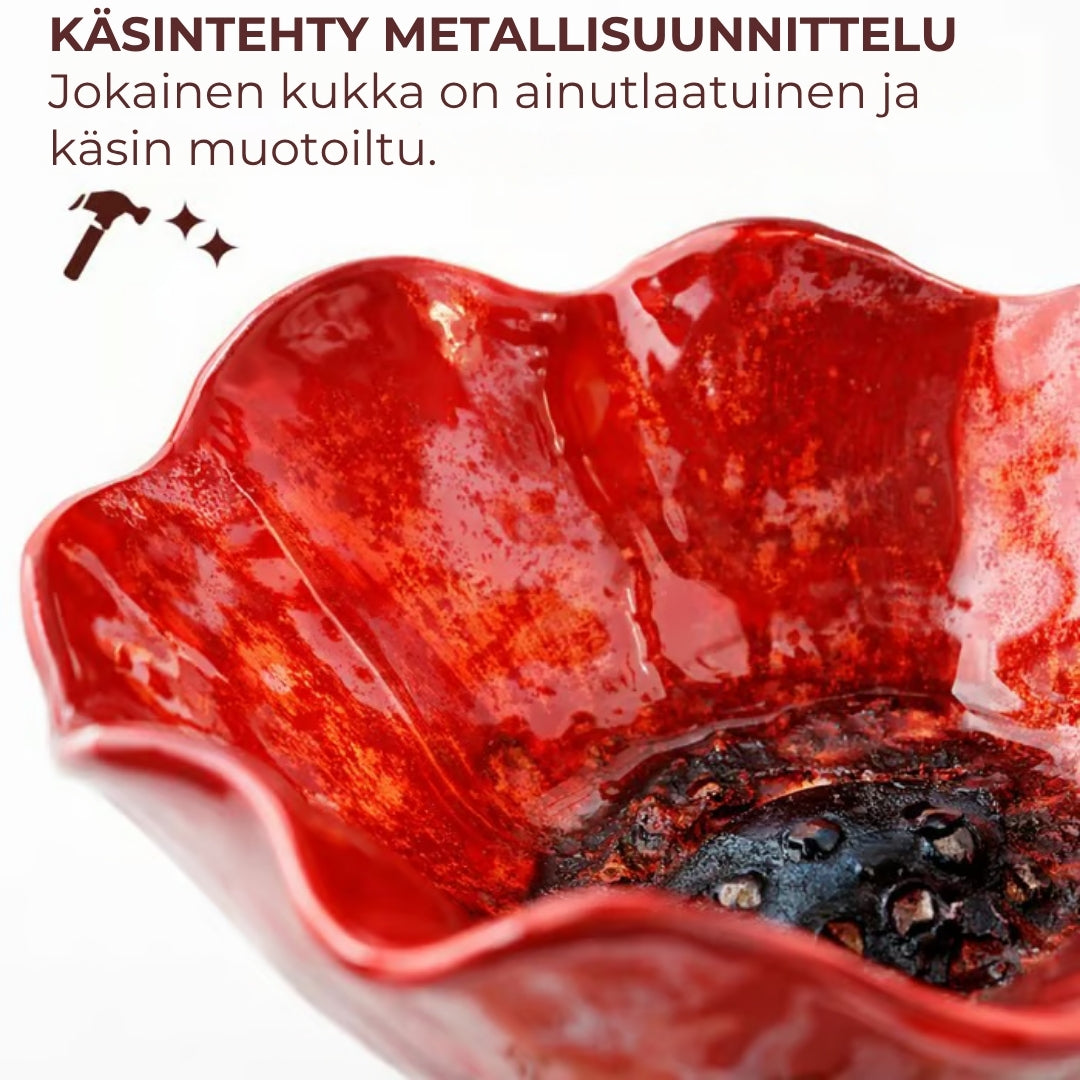 Käsintehty kukanmuotoinen lintuallas
