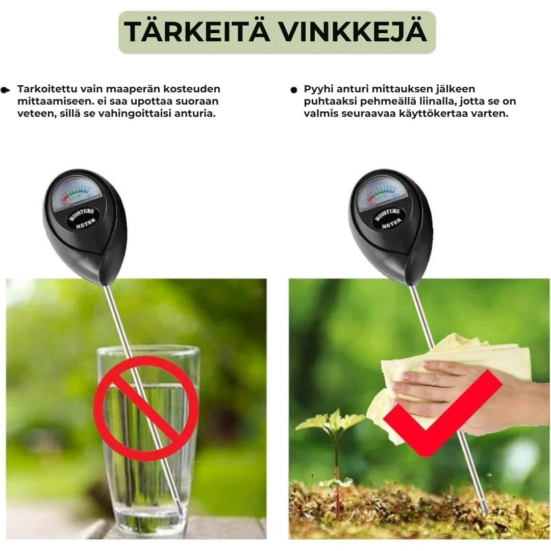Paristoton maaperän kosteusmittari