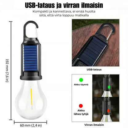 2025 Aurinkokäyttöinen ulkovalaisin koukulla
