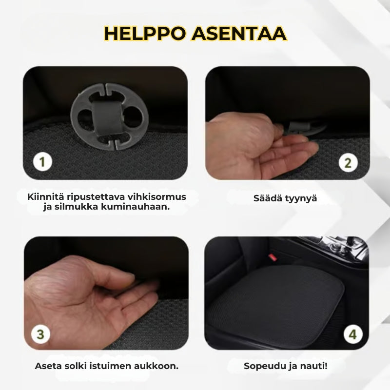Hengittävät ja liukumattomat jääsilkistä valmistetut auton istuinsuojat