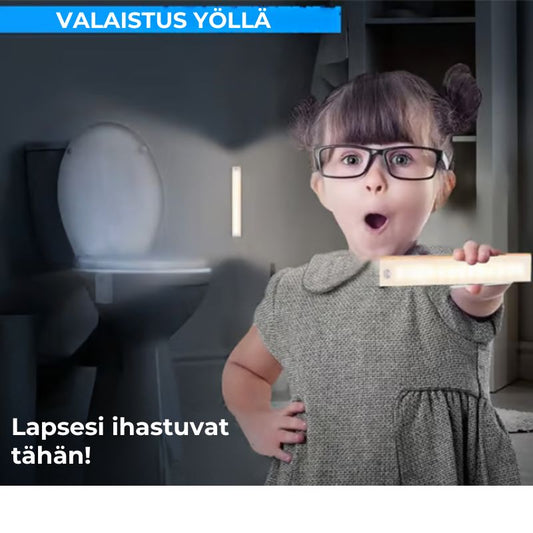 LED-valaisin liiketunnistimella ja säädettävällä värilämpötilalla
