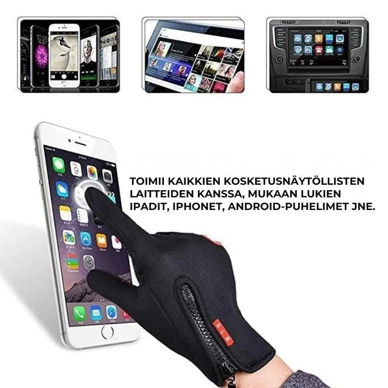 HeatGripX™ Tuulenpitävät, lämpöeristetyt ja luistamattomat talvikäsineet