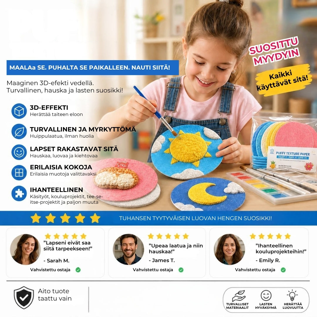 Maaginen 3D-maalauspaperi – 20 kpl