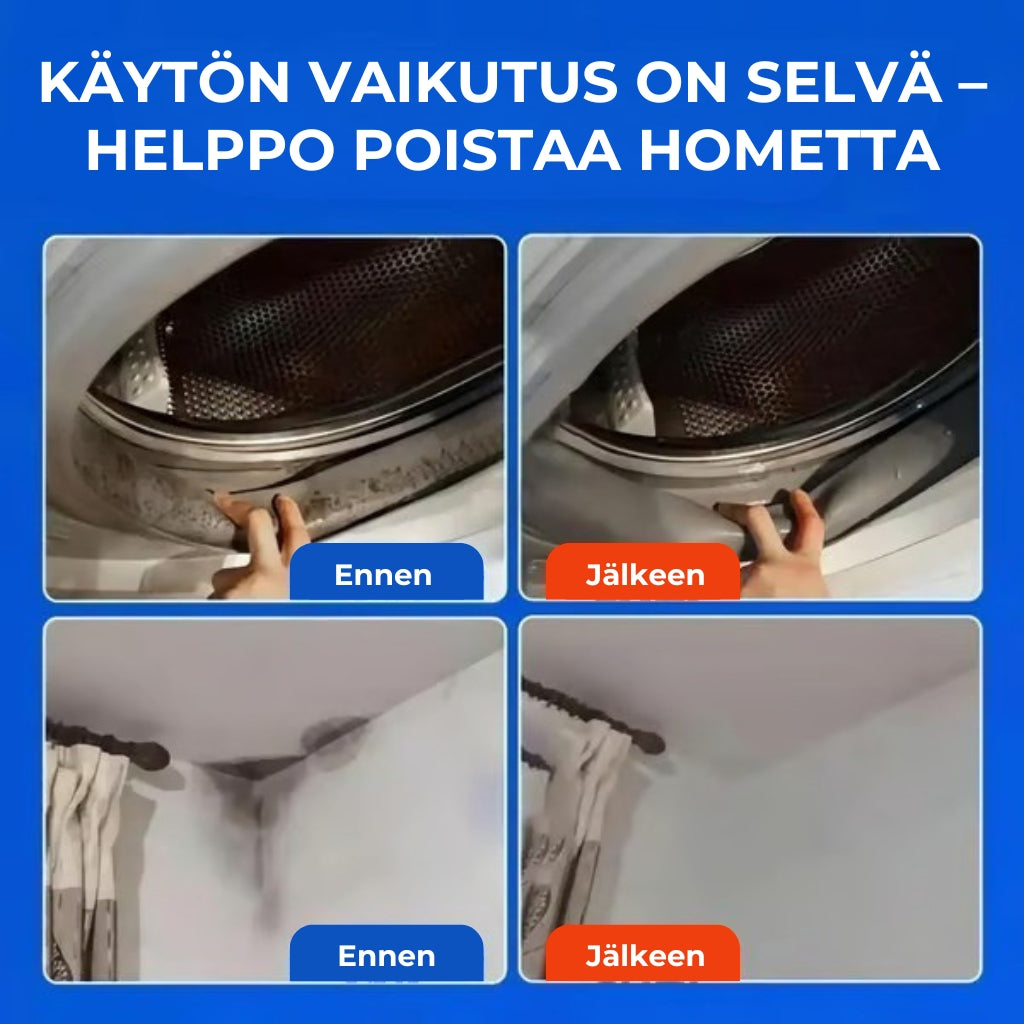 Nopeavaikutteinen homeenpoistospray seinille ja saumoihin