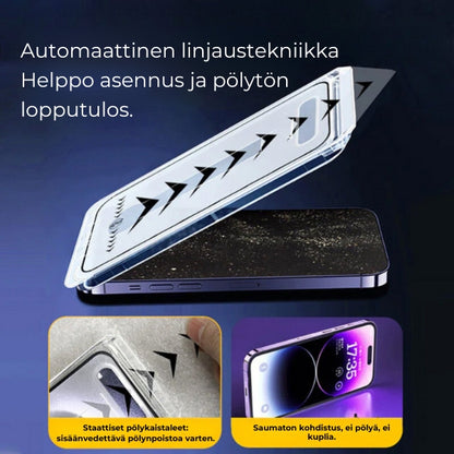 Premium pölyä hylkivä iPhone näytönsuoja