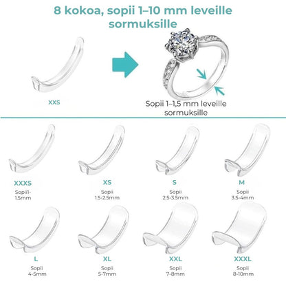 Sormuksen säätöpala – 8 kpl
