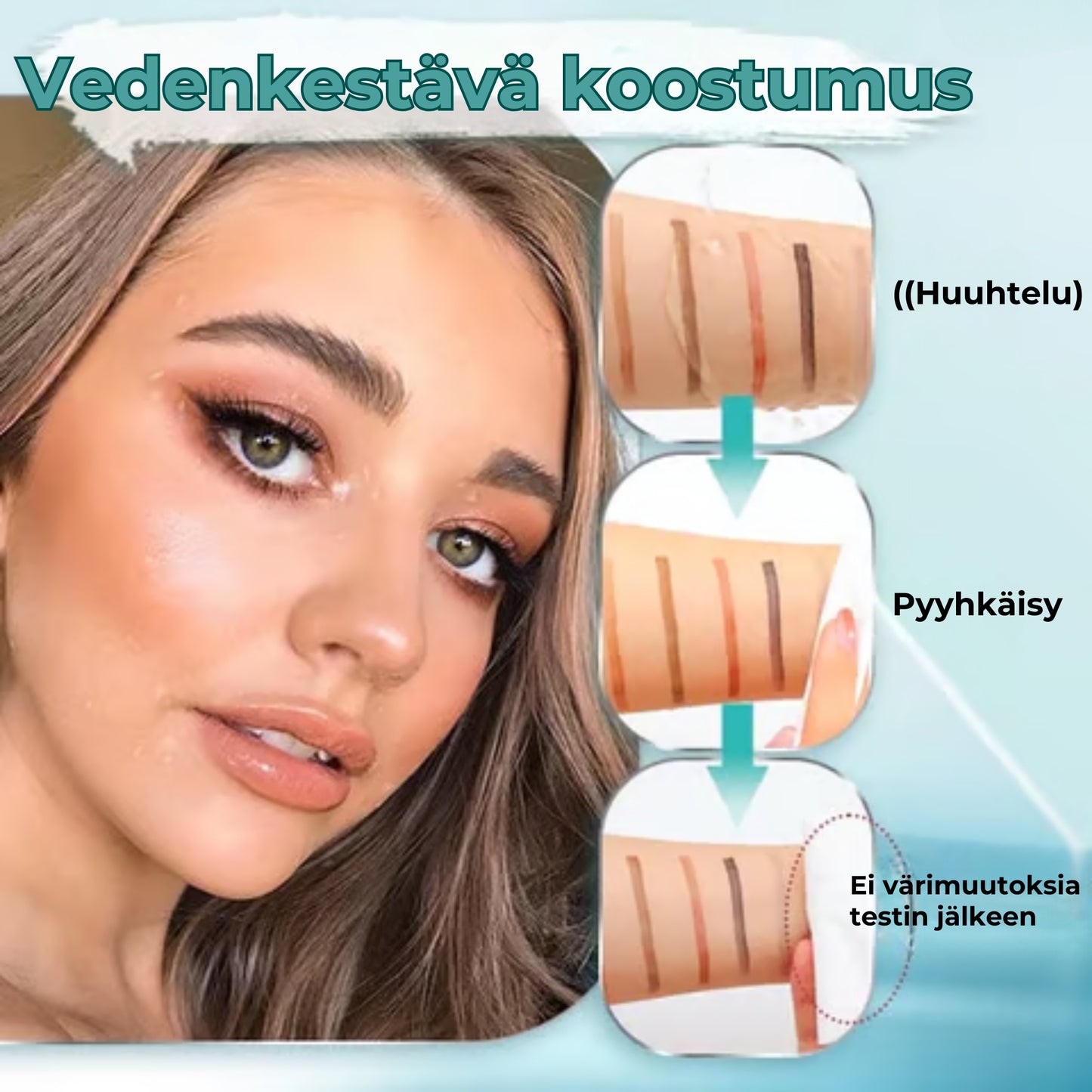 Vedenkestävä 4-kärkinen 3D-kulmakarvakynä – mikroblading-efekti