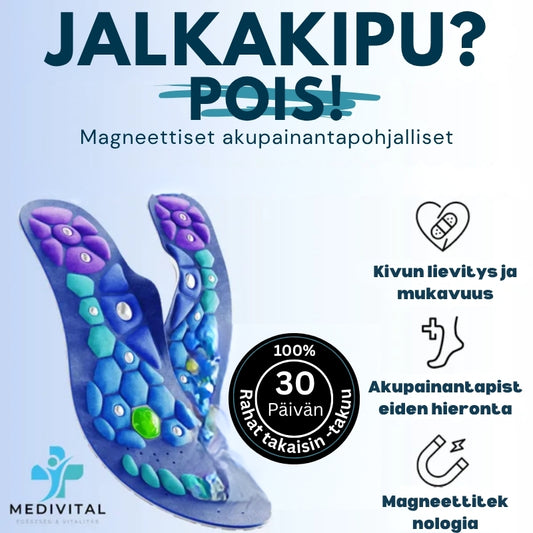 Medivital™ Magneettiset akupainantapohjalliset