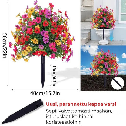 Värikäs tekokukkakoriste