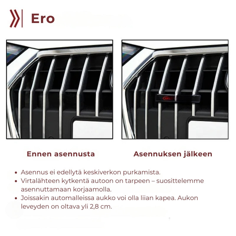 Auton säleikön LED-valomerkki