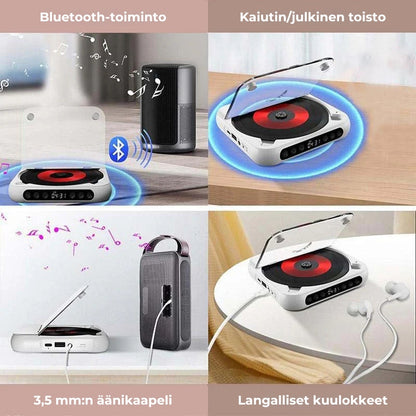 Kannettava Bluetooth-CD-soitin