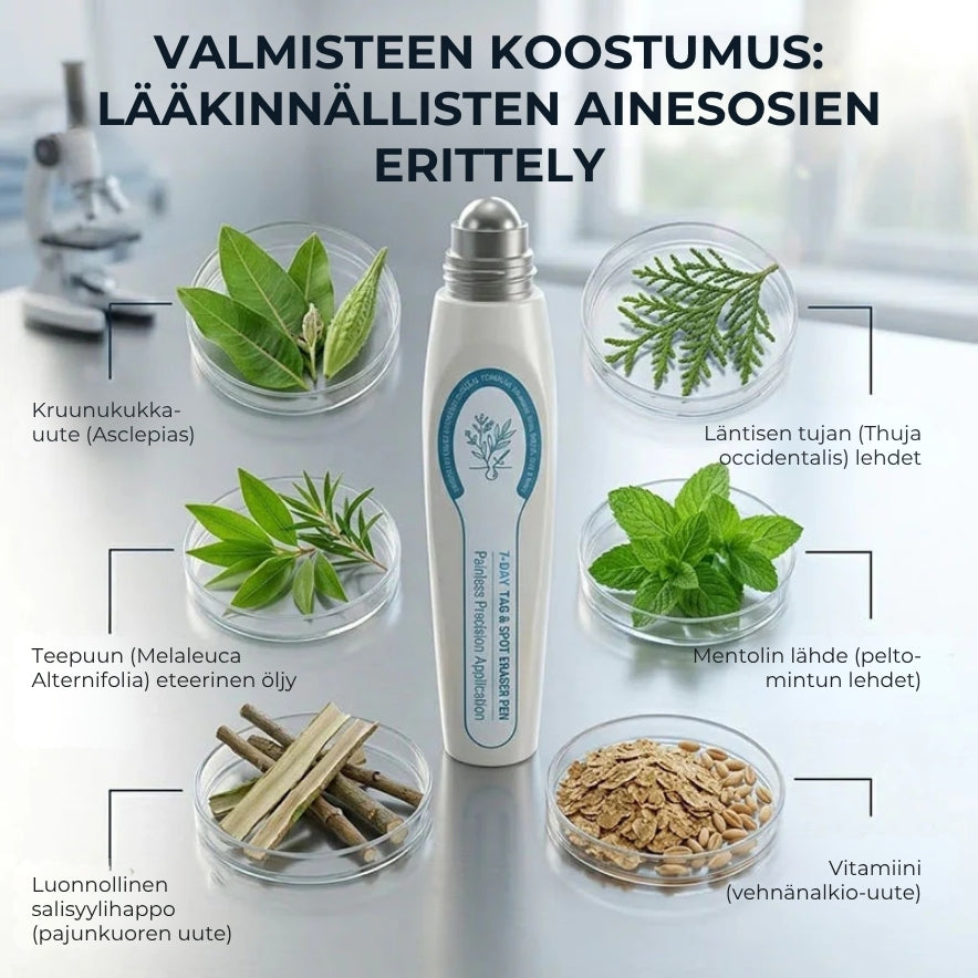 Kohdennettu roll-on syylien ja varsiluomien poistoon