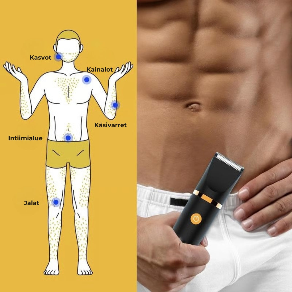 3-in-1 sähköinen vartalotrimmeri miehille