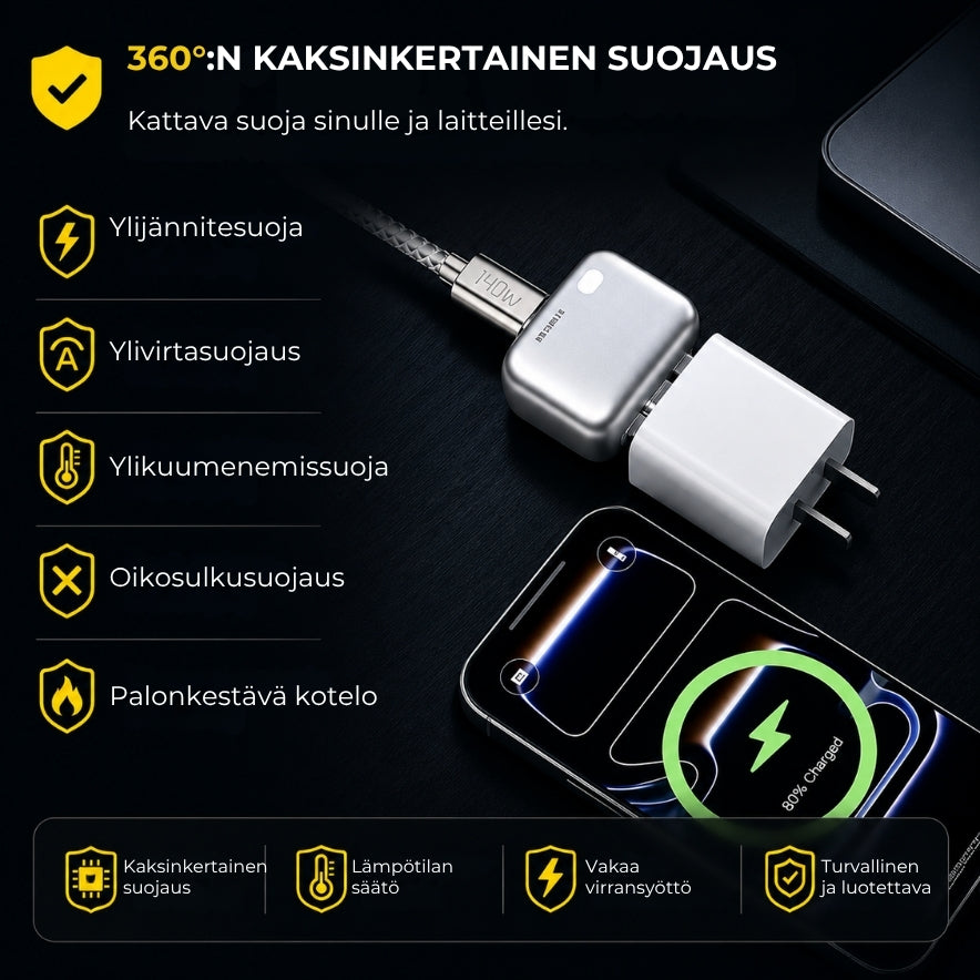 Älykäs lataussuoja automaattisella virrankatkaisulla