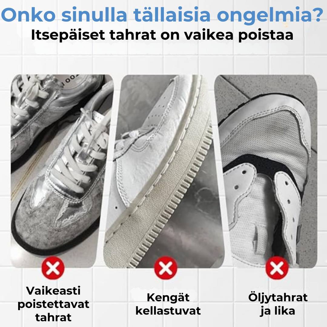 Valkoisten kenkien puhdistusvoide