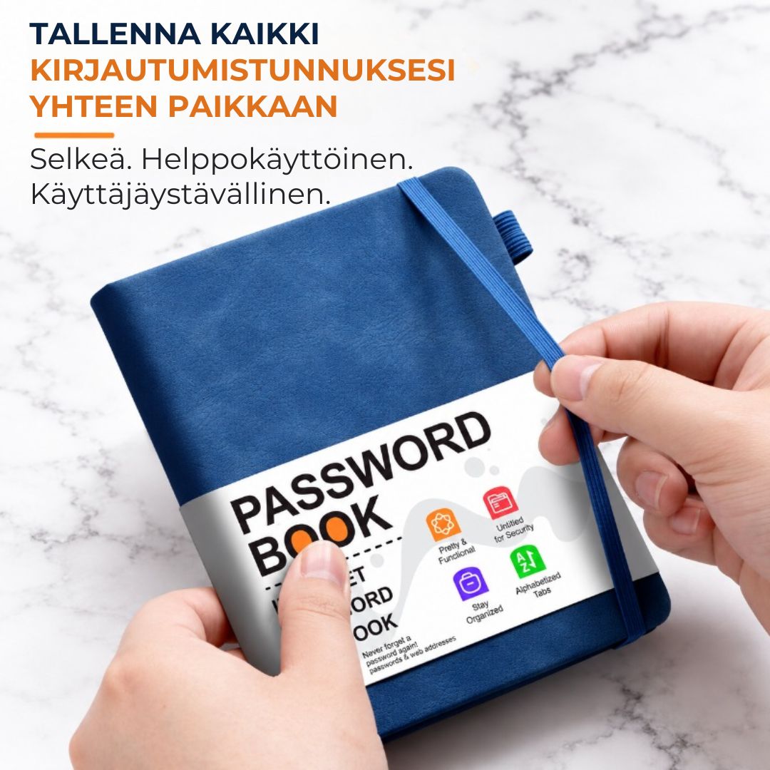 Aakkosellinen salasanakirja värikoodeilla