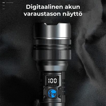 StormBeam teleskooppinen taskulamppu ja varavirtalähde