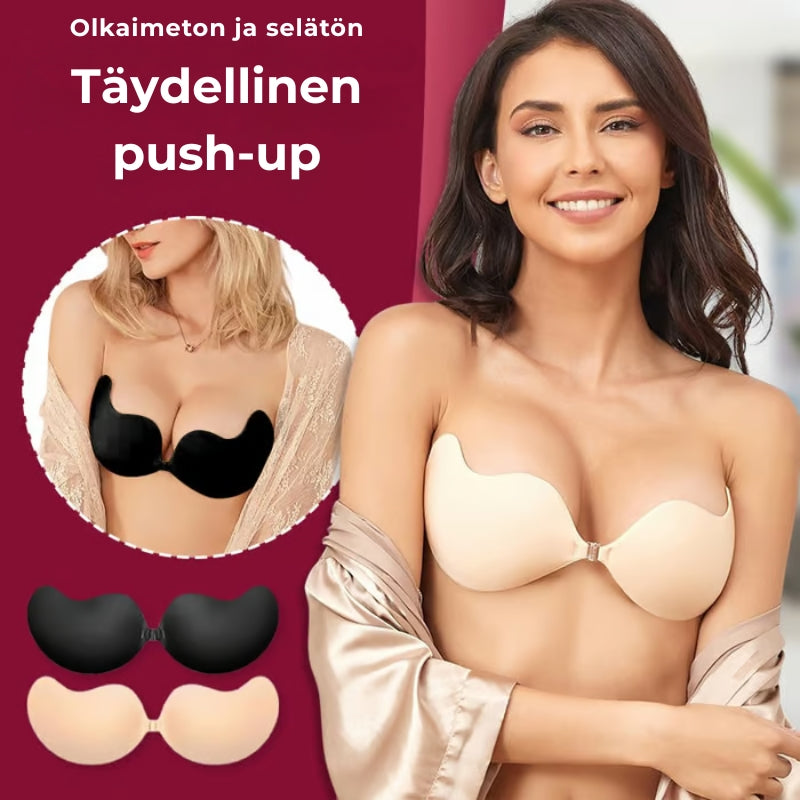 Huomaamattomat olkaimettomat push-up rintaliivit