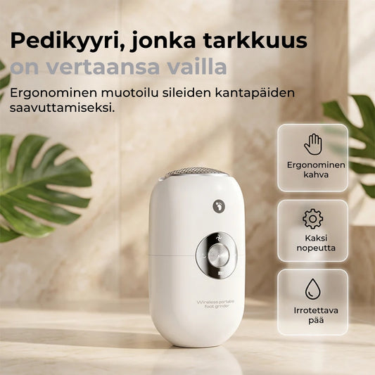 Sähköinen jalkaviila kovettumien poistoon