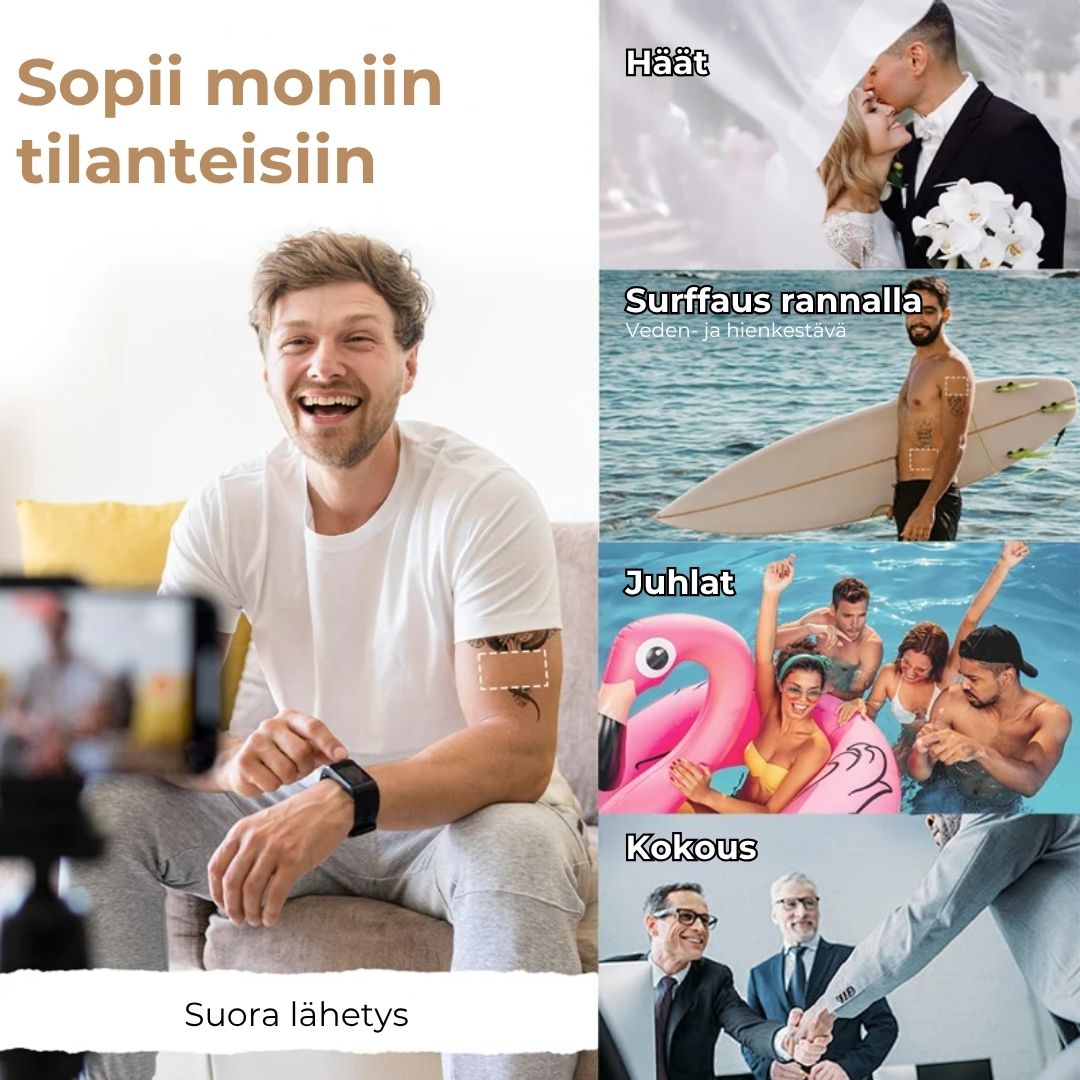 Vedenkestävä peitevoide arpien ja tatuointien peittämiseen
