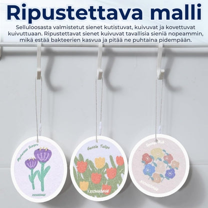 Kukkakuvioinen selluloosasieni – 5 kpl