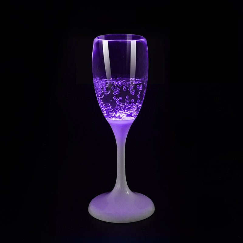 LED-valaistut viini- ja samppanjalasit