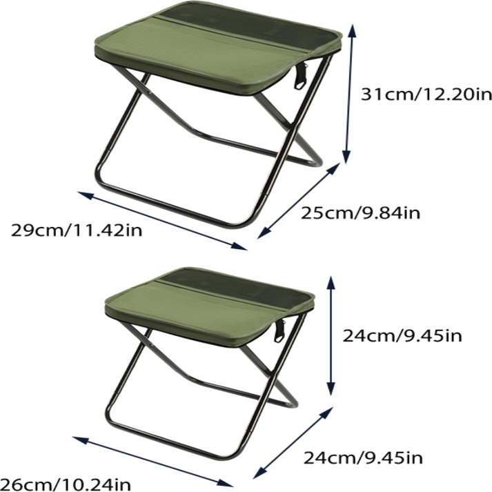 Pieni jakkara, suuri tuki – taitettava istuin kantolaukulla