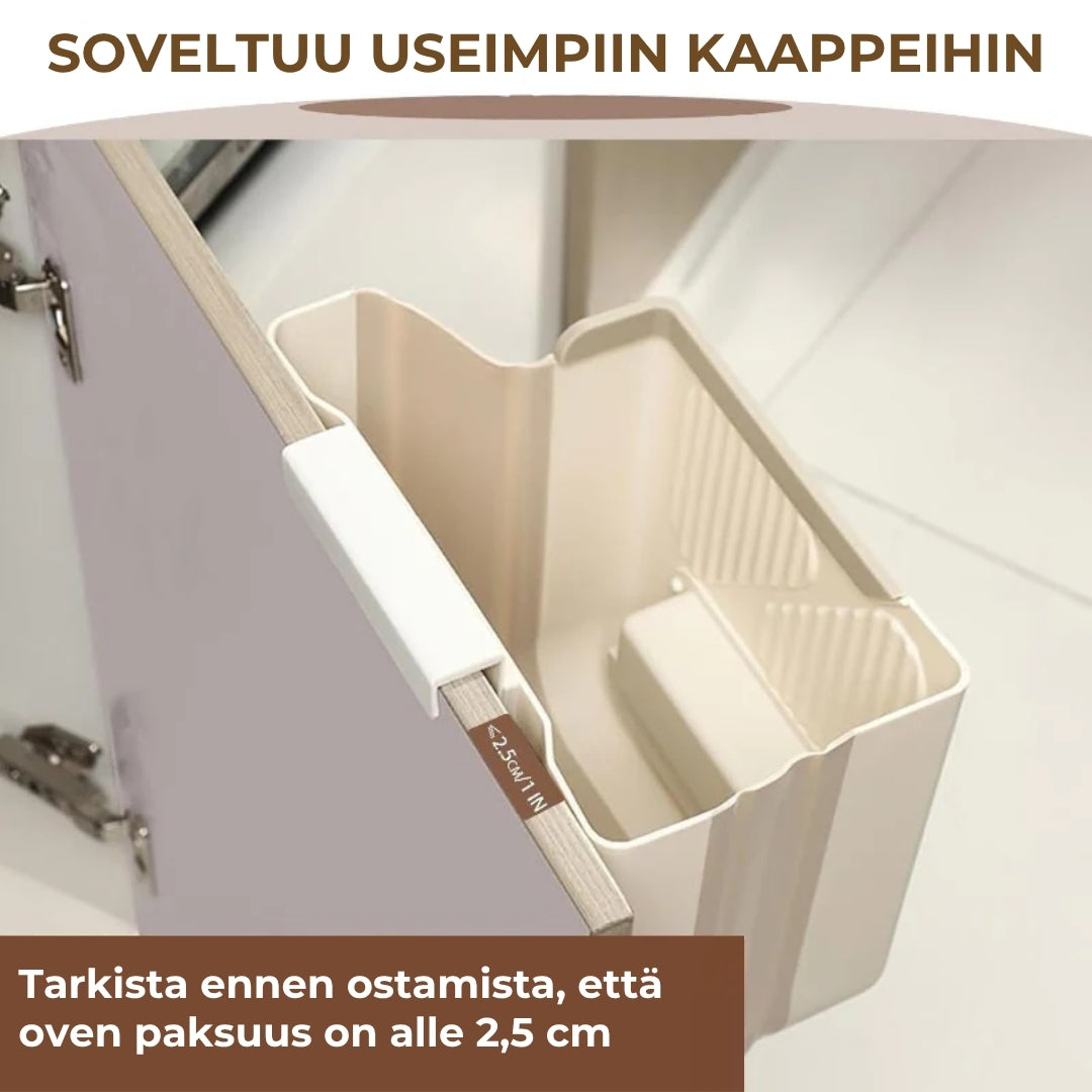 Tilaa säästävä kokoontaitettava biojäteastia