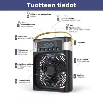 Kannettava tuuletin ja ilmankostutin - Air Cooler Fan