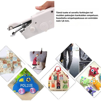 Mini-käsikäyttöinen ompelukonesetti – langaton, kannettava ja valmis ompeluun