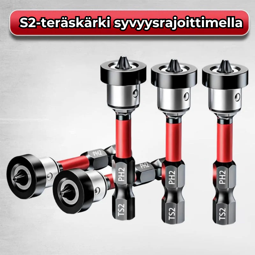 Magneettiset S2-teräskärjet syvyysrajoittimella