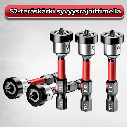 Magneettiset S2-teräskärjet syvyysrajoittimella