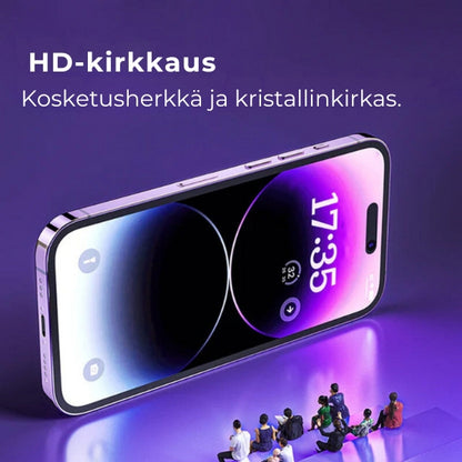 Premium pölyä hylkivä iPhone näytönsuoja