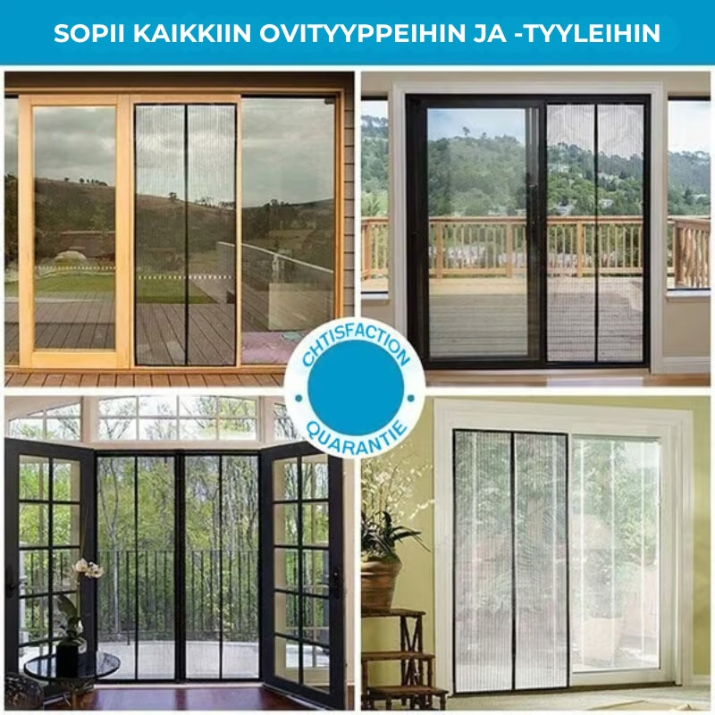 Magneettinen hyttyssuoja oveen – 5min asennus