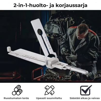 Ruostumattomasta teräksestä valmistettu avainlukija ja tiirikka