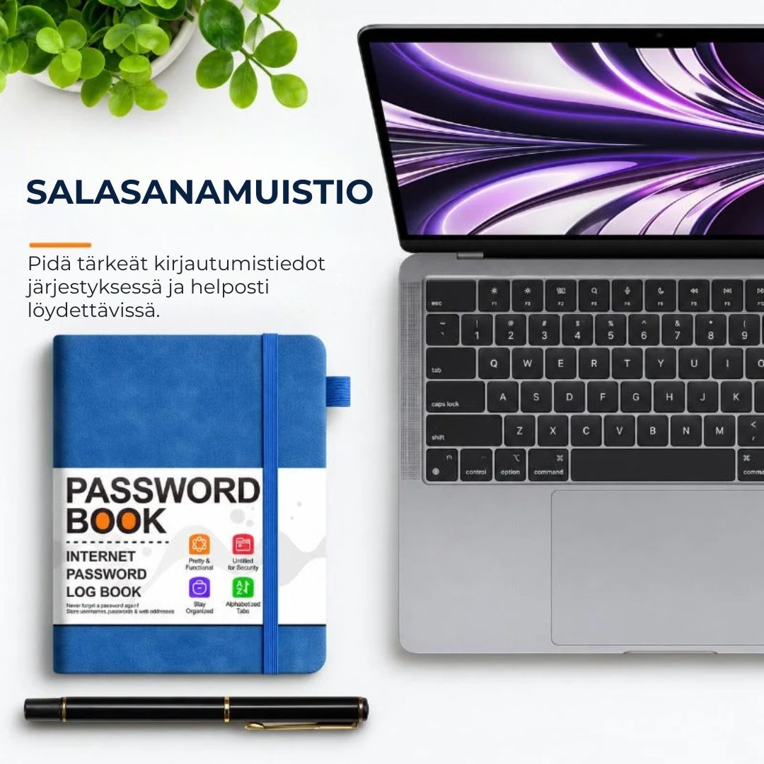 Aakkosellinen salasanakirja värikoodeilla
