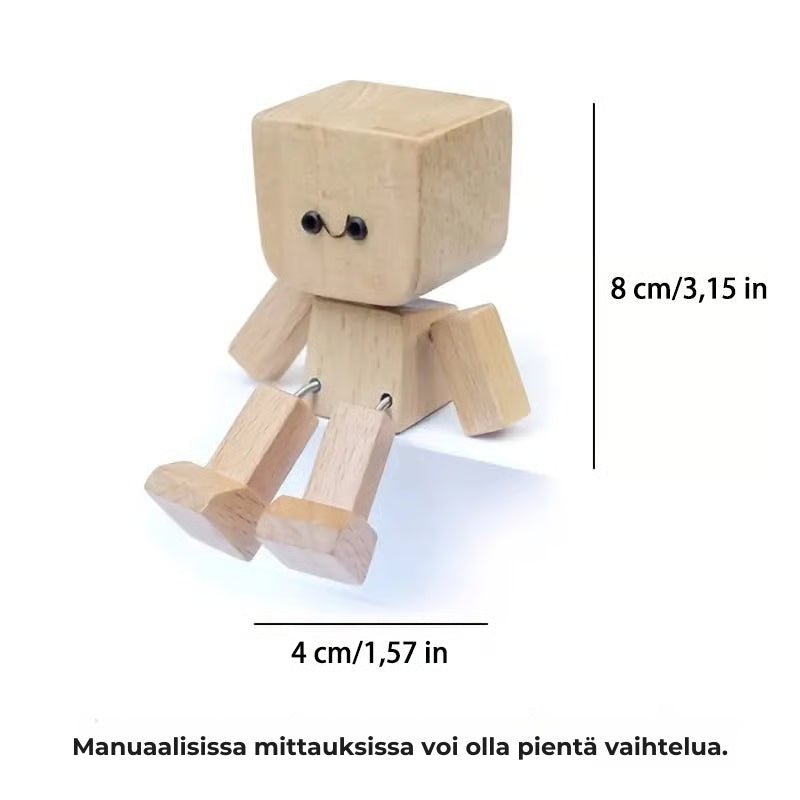 Viehättävä puinen keinuhahmo – 12 vaihdettavaa ilmettä