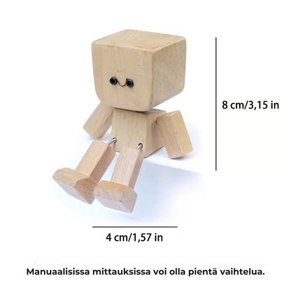 Viehättävä puinen keinuhahmo – 12 vaihdettavaa ilmettä