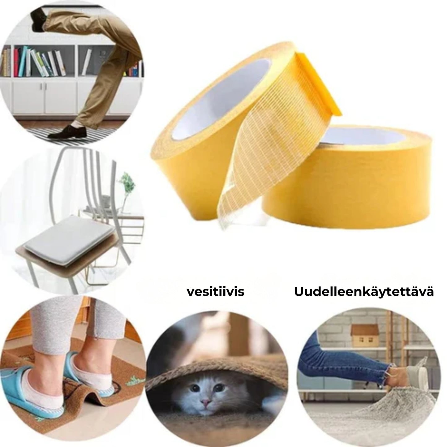 Kaksipuolinen verkkoteippi