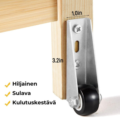 Kääntöpyörät huonekaluille ja oville – 2 kpl