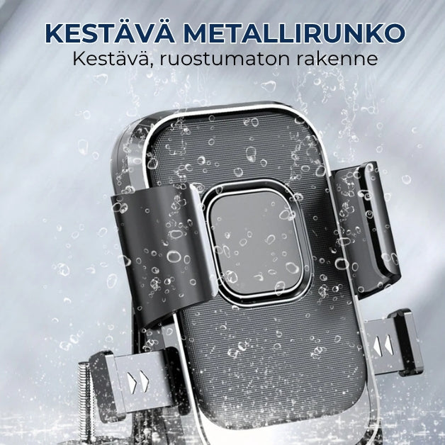 Tärinää vaimentava puhelinteline polkupyörään