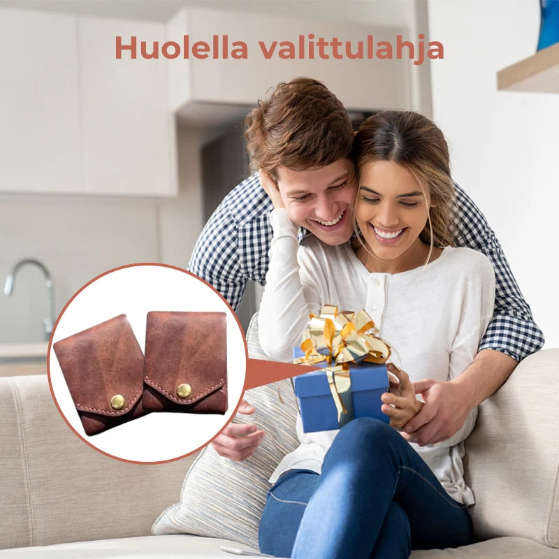 Vintage käsintehty nahkalompakko