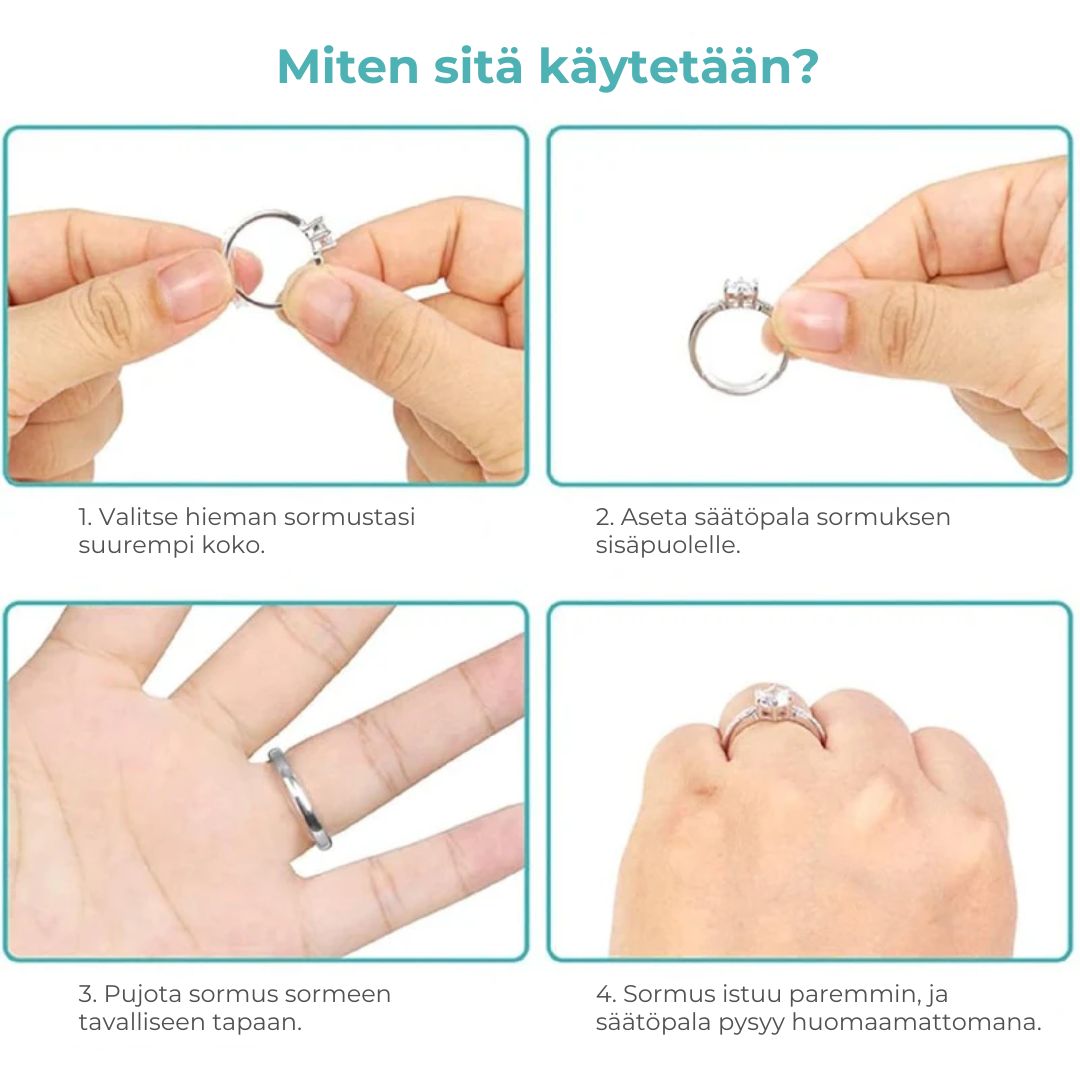 Sormuksen säätöpala – 8 kpl