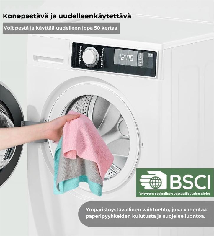 ♻️ Uudelleenkäytettävät mikrokuituliinat rullassa (20 kpl)