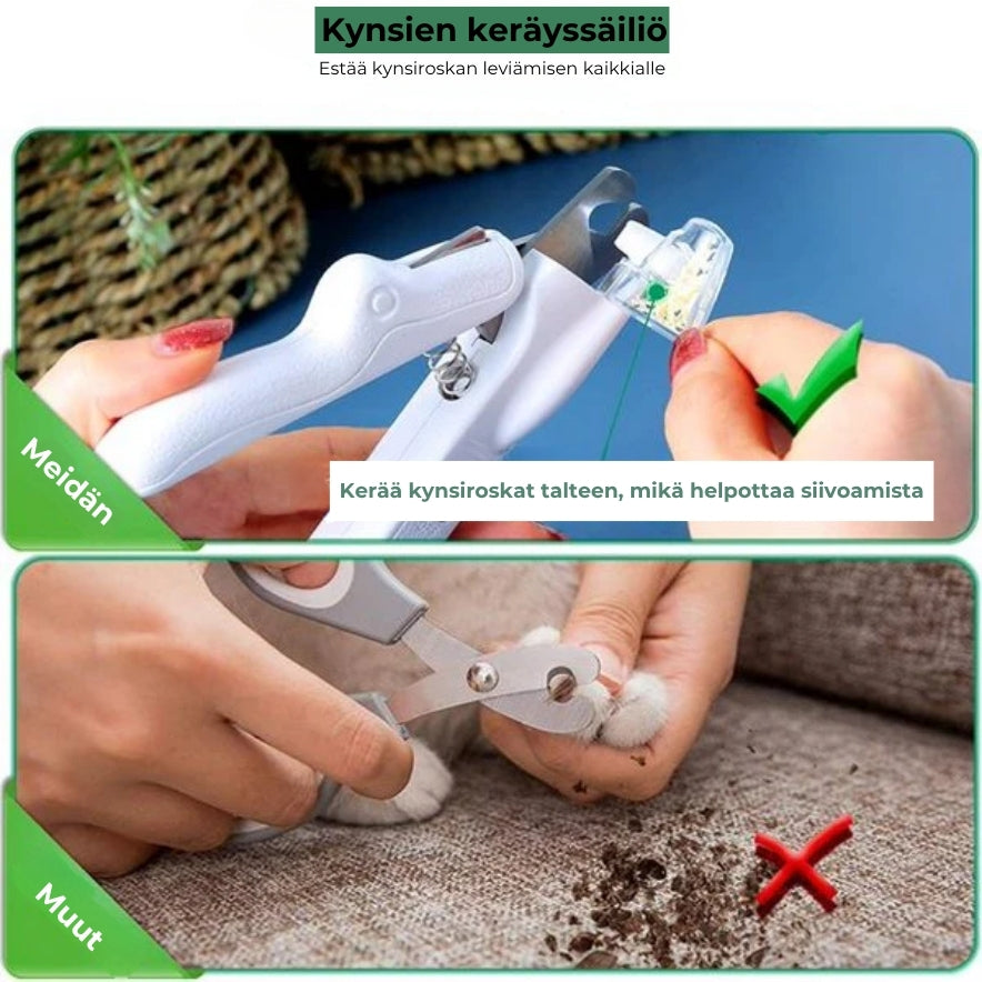 Ammattimainen LED-kynsisakset lemmikeille