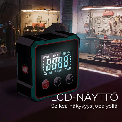 🔥 4-sivuinen magneettinen digitaalinen kulmamittari laserilla