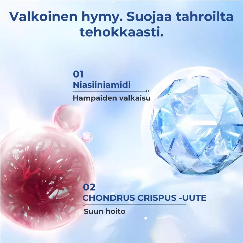 Niasiiniamidi hammastahna tahrojen poistoon ja valkaisuun